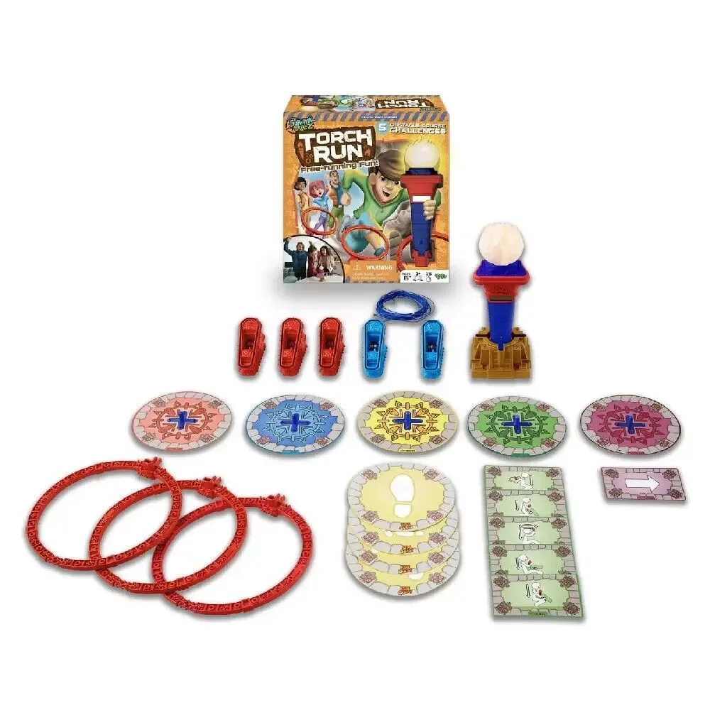 Torch Run Board Game - Free-Running Fun! 5 Obstacle Course Challenges 1+ Players